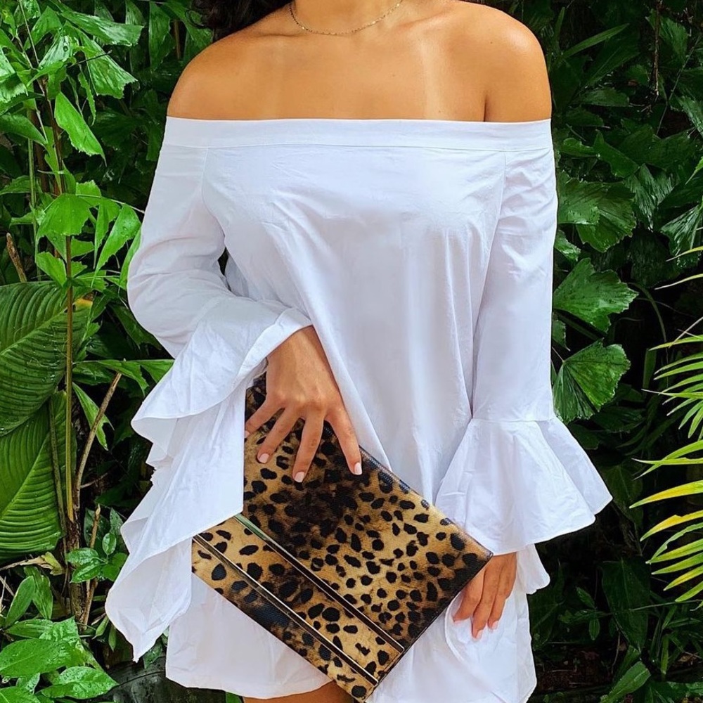 Cheetah print clutch